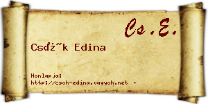 Csók Edina névjegykártya